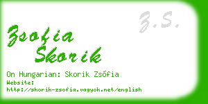 zsofia skorik business card